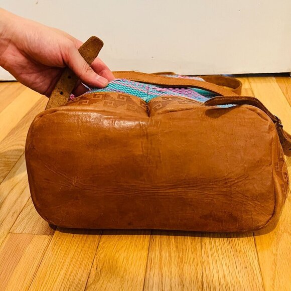 Vintage American Darling Backpack Hand Tooled Saddle Blanket Genuine Leather - Picture 11 of 16